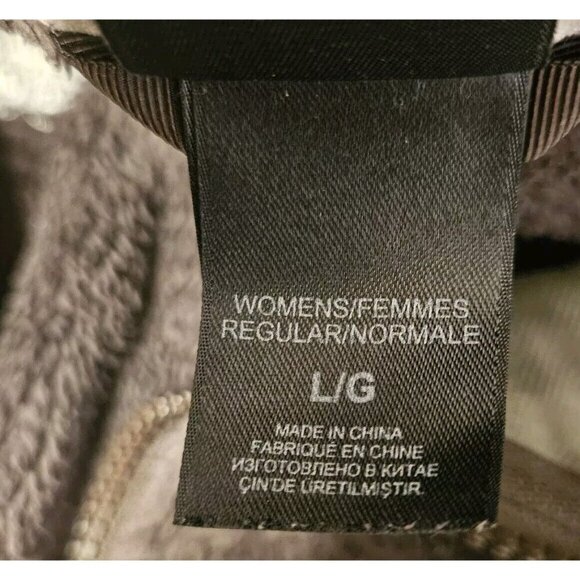 The North Face Women's Full Zip Fleece Jacket Coat Chocolate Brown Size L - Picture 6 of 7